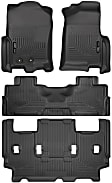 SET-H2118371 Front, Second, and Third Row Weatherbeater Series Molded Floor Liner, Black Made of Thermoplastic