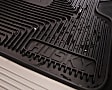 SET-H2151041-3 Front and Center Hump Heavy Duty Series Flat Floor Mat, Black Made of Rubberized Thermoplastic Elastomer