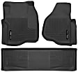 SET-H2153301 Front and Second Row X-act Contour Series Molded Floor Liner, Black Made of Rubberized/Thermoplastic