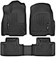 SET-H2153561 Front and Second Row X-act Contour Series Molded Floor Liner, Black Made of Rubberized/Thermoplastic