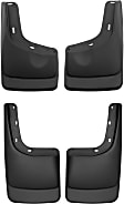 SET-H2156591-C Front and Rear, Driver and Passenger Side Mud Flaps, Black, Plastic, Custom Fit Series