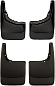 SET-H2156601 Front and Rear, Driver and Passenger Side Mud Flaps, Black, Plastic, Custom Fit Series