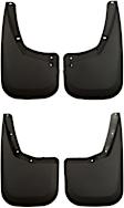 SET-H2156791 Front and Rear, Driver and Passenger Side Mud Flaps, Black, Plastic, Custom Fit Series