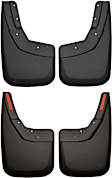 SET-H2156881 Front and Rear, Driver and Passenger Side Mud Flaps, Black, Plastic, Custom Fit Series
