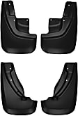 SET-H2158101 Front and Rear, Driver and Passenger Side Mud Flaps, Black, Plastic, Custom Fit Series