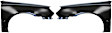 Front, Driver and Passenger Side Fenders, For Models Without Rocker Panel Molding