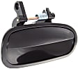 Front and Rear, Driver and Passenger Side Exterior Door Handles, Smooth Black, Front Driver and Passenger Side - With Key Hole; Rear Driver and Passenger Side - Without Key Hole