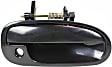 Front, Driver and Passenger Side Smooth Black Exterior Door Handle, With Key Hole