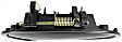 Front, Driver and Passenger Side Smooth Black Exterior Door Handle, With Key Hole
