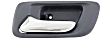 Front and Rear, Driver and Passenger Side Interior Door Handles, Gray bezel with chrome lever, Front Driver and Passenger Side - With door lock hole; Rear Driver and Passenger - Without Door Lock Hole