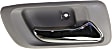 Front and Rear, Driver and Passenger Side Interior Door Handles, Gray bezel with chrome lever, Front Driver and Passenger Side - With door lock hole; Rear Driver and Passenger - Without Door Lock Hole