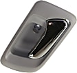Front and Rear, Driver and Passenger Side Interior Door Handles, Gray bezel with chrome lever, Front Driver and Passenger Side - With door lock hole; Rear Driver and Passenger - Without Door Lock Hole