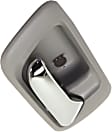 Front and Rear, Driver and Passenger Side Interior Door Handles, Gray bezel with chrome lever, Front Driver and Passenger Side - With door lock hole; Rear Driver and Passenger - Without Door Lock Hole
