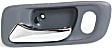 Front, Driver and Passenger Side Interior Door Handles, Gray bezel with chrome lever, With Door Lock Hole