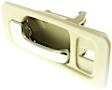 Front and Rear, Driver and Passenger Side Beige bezel with chrome lever Interior Door Handle, Sedan