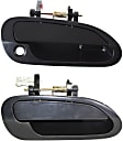 Front And Rear, Passenger Side Smooth Black Exterior Door Handle, Front Passenger Side - With Key Hole; Rear Passenger Side - Without Key Hole, Sedan