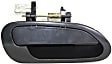 Front And Rear, Passenger Side Smooth Black Exterior Door Handle, Front Passenger Side - With Key Hole; Rear Passenger Side - Without Key Hole, Sedan