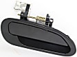 Front And Rear, Passenger Side Smooth Black Exterior Door Handle, Front Passenger Side - With Key Hole; Rear Passenger Side - Without Key Hole, Sedan