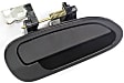 Front And Rear, Passenger Side Smooth Black Exterior Door Handle, Front Passenger Side - With Key Hole; Rear Passenger Side - Without Key Hole, Sedan
