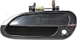 Front, Driver and Passenger Side Smooth Black Exterior Door Handle, With Key Hole, Sedan