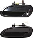 1998-2002 Honda Accord - Front And Rear, Driver Side Smooth Black Exterior Door Handle, Front Driver Side - With Key Hole; Rear Driver Side - Without Key Hole, Sedan