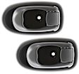Front, Driver and Passenger Side Interior Door Handles, Gray, With door lock button