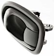Front, Driver and Passenger Side Interior Door Handles, Gray, With door lock button