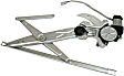 Front, Driver and Passenger Side Power Window Regulator, With Motor