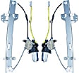 Sedan Front, Driver and Passenger Side Power Window Regulator, With Motor