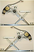 Front, Driver and Passenger Side Power Window Regulator, With Motor