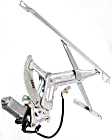 Front, Driver and Passenger Side Power Window Regulator, With Motor