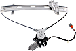 Front and Rear, Driver Side Window Regulators, Power, With Motor, Sedan