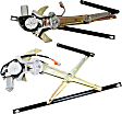 Front, Driver and Passenger Side Power Window Regulator, With Motor