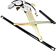 Front, Driver and Passenger Side Power Window Regulator, With Motor