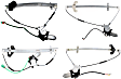 Front and Rear, Driver and Passenger Side Power Window Regulator, With Motor