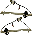 Front, Driver and Passenger Side Power Window Regulator, With Motor