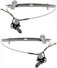 Front, Driver and Passenger Side Power Window Regulator, With Motor