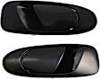 Rear, Driver and Passenger Side Exterior Door Handles, Textured Black, Without Key Hole