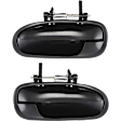 Rear, Driver and Passenger Side Smooth Black Exterior Door Handle, Without Key Hole