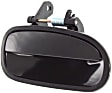 Rear, Driver and Passenger Side Smooth Black Exterior Door Handle, Without Key Hole