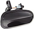 Rear, Driver and Passenger Side Smooth Black Exterior Door Handle, Without Key Hole