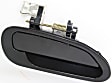 Rear, Driver and Passenger Side Smooth Black Exterior Door Handle, Without Key Hole