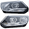 SET-H57010749261-A Driver and Passenger Side Halogen Headlight, With bulb(s), OE Replacement, CAPA Verified