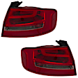 SET-H57010914121-B Driver and Passenger Side, Outer Halogen Tail Light, With bulb(s), Clear & Red Lens