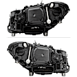 SET-H57011087961-B Driver and Passenger Side HID/LED Combo Headlight, With bulb(s), OE Replacement, CAPA Verified