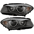 SET-H57011087961-D Driver and Passenger Side Halogen/HID Combo Headlight, With bulb(s), OE Replacement, CAPA Verified