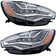 SET-H57011151461-A Driver and Passenger Side LED Headlight, With bulb(s), OE Replacement, CAPA Verified