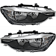SET-H57012101961-A Driver and Passenger Side Halogen/LED Combo Headlight, With bulb(s), CAPA Verified