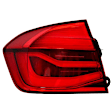 SET-H57012147441-C Driver and Passenger Side LED Tail Light, Without bulb(s), Red Lens