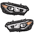 SET-H57015086361-B Driver and Passenger Side LED Headlight, With bulb(s), CAPA Verified